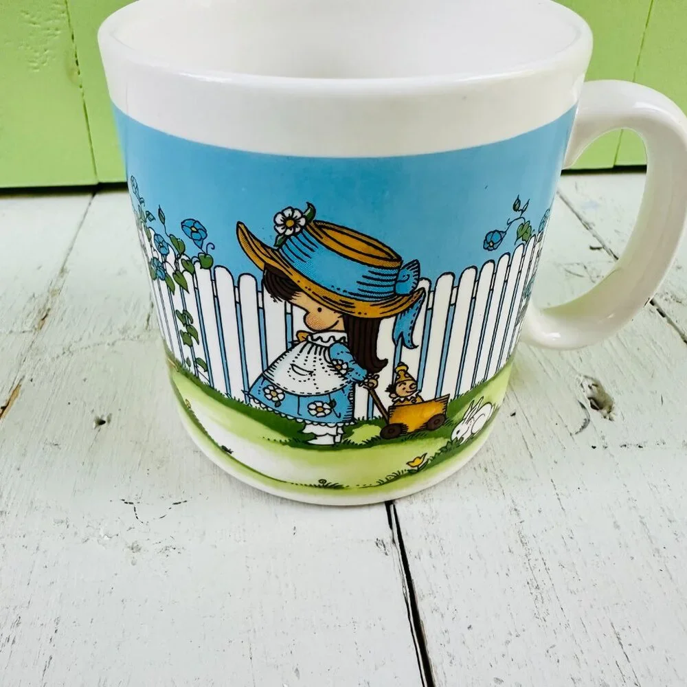 Vintage Joan Walsh Anglund Little Girl Ceramic Mug West Germany 1969